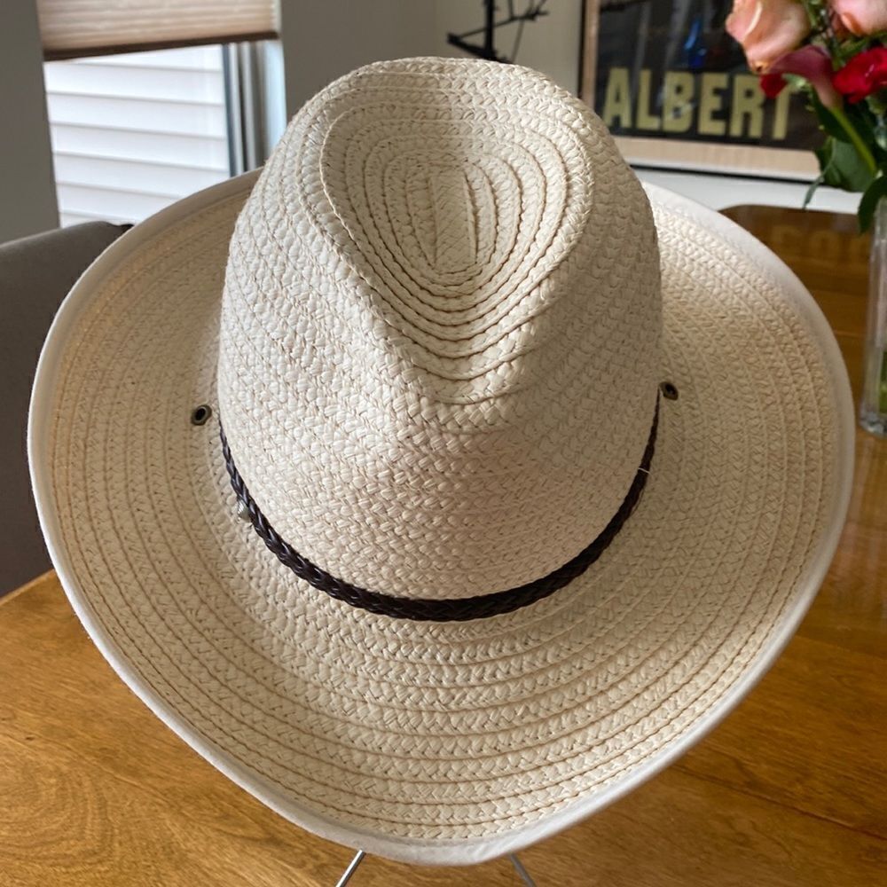 Packable Straw Hat with Braided Band -